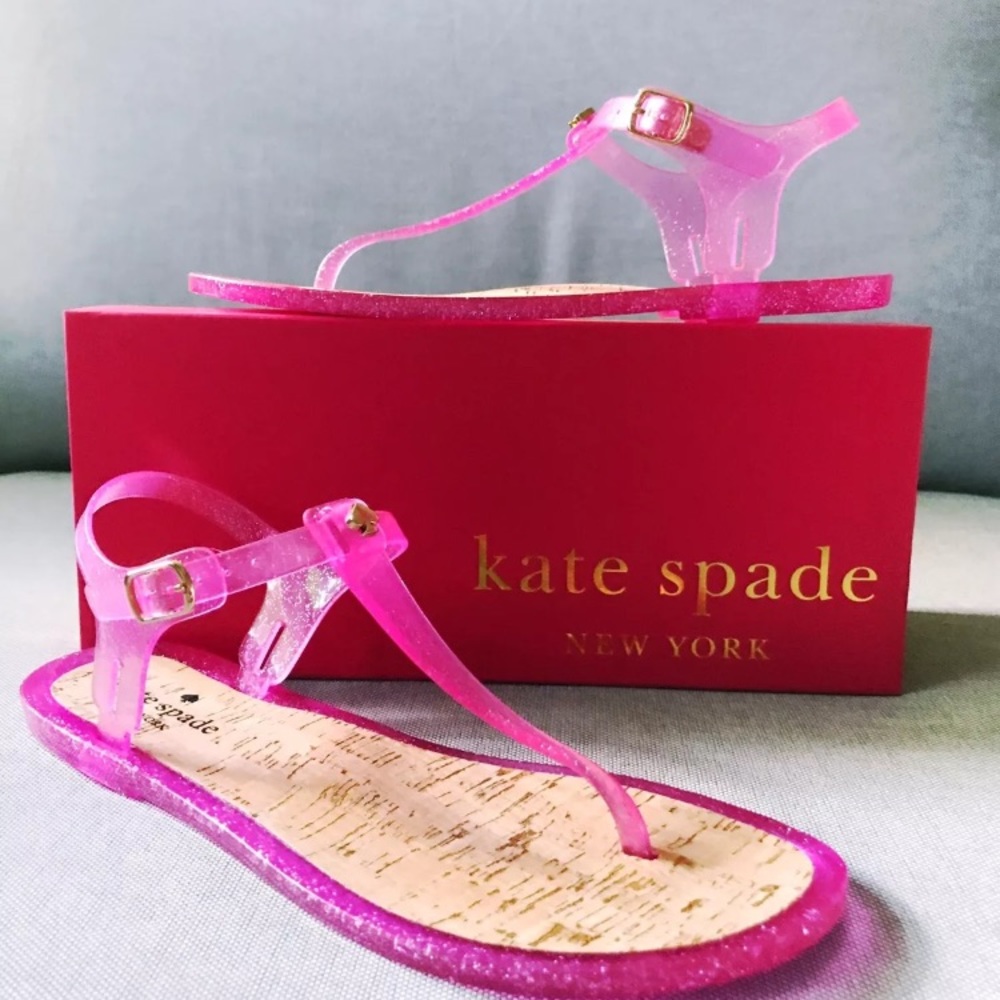 Kate spade York yard jelly thong sandal 6